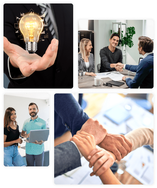 personas cerrando un trato de negocio